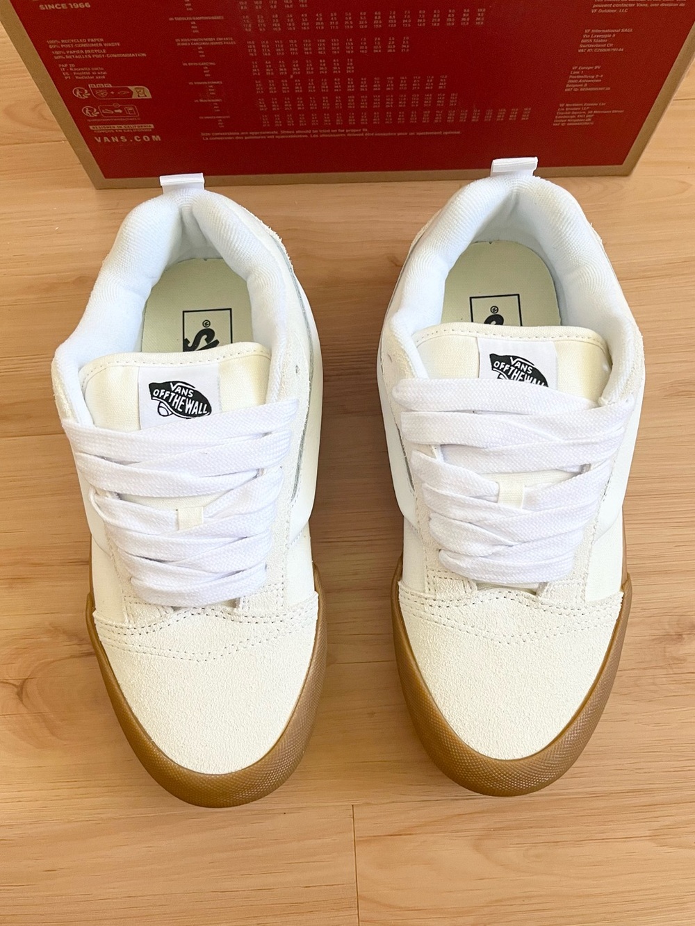 Vans Knu Skool Gum Blanc De Blanc White Women 9.0 US - Picture 4 of 10